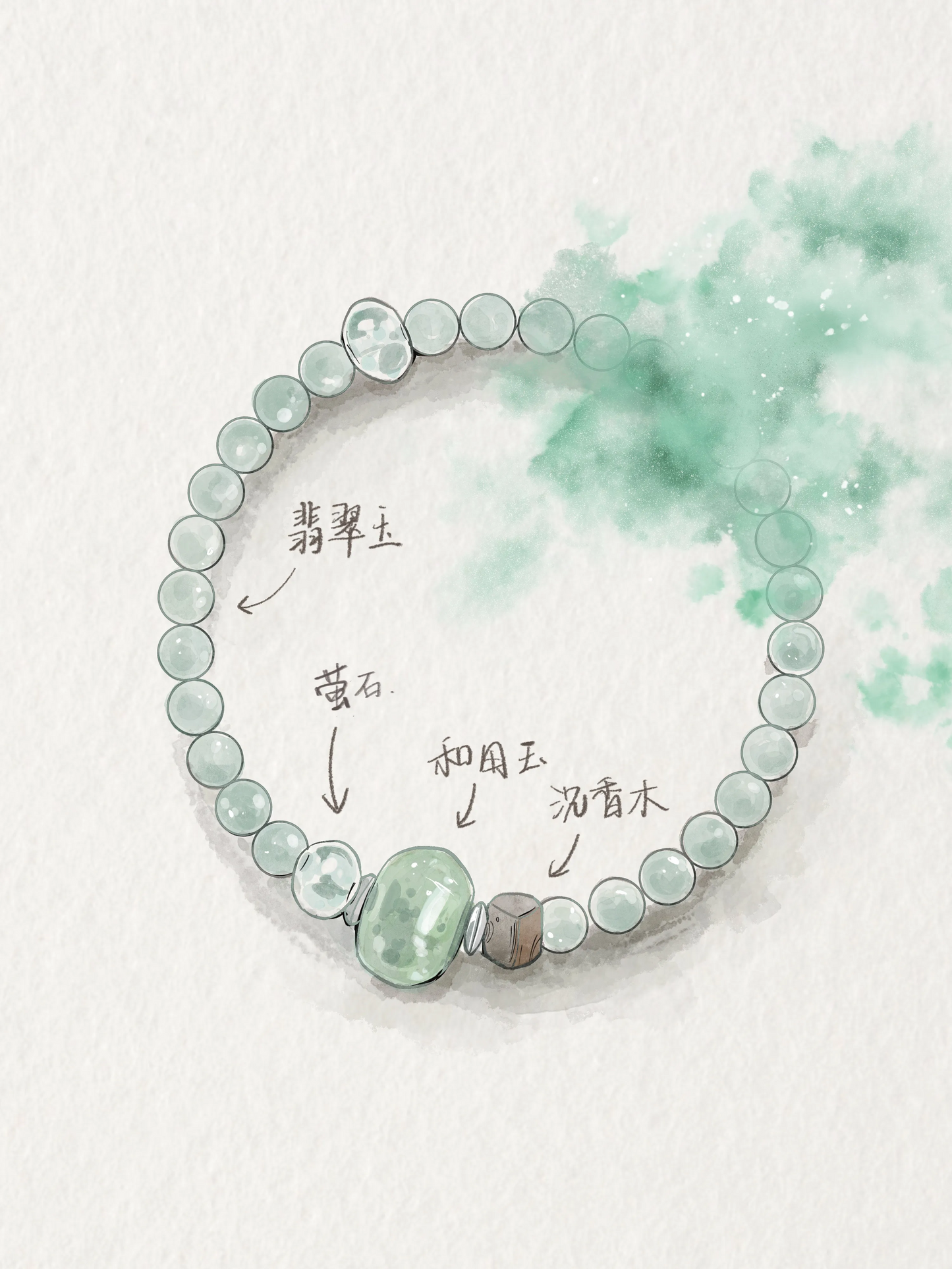 CRYSTAL CLEAR LAKE Bracelet|Handmade New Chinese style Jewelry|